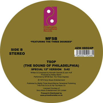 MFSB Feat. The Three Degrees - Love Is the Message Vinyl Vinly Record