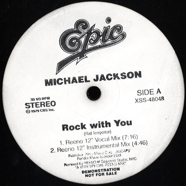Michael Jackson - Rock With You / P.Y.T. (Pretty Young Thing) - "A Very Special Reeno Mix" Vinyl
