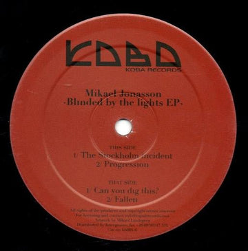 Mikael Jonasson - Blinded By The Lights EP Vinyl Vinly Record