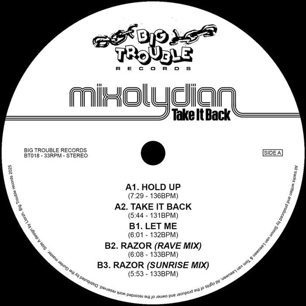 Mixolydian - Take It Back EP Vinyl
