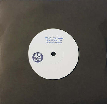 Moar - Party Rap - G/GG Vinyl Vinly Record