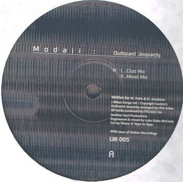 Modaji - Outboard Jeopardy Vinyl Vinly Record