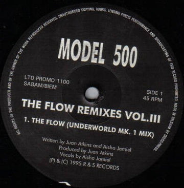 Model 500 - The Flow Remixes Vol.III Vinyl Vinly Record