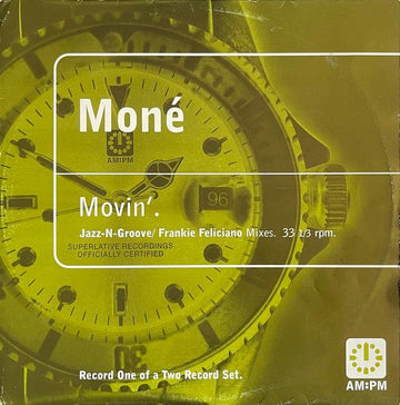 Moné - Movin' (Jazz - N - Groove / Frankie Feliciano Mixes) Vinyl Vinly Record