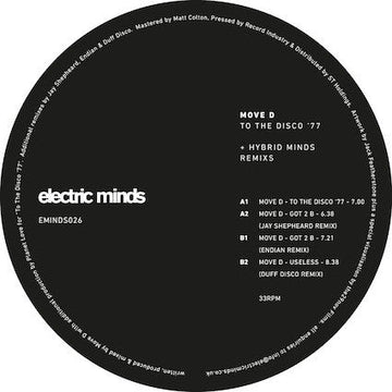 Move D - To The Disco '77 + Hybrid Minds Remixs Vinyl Vinly Record