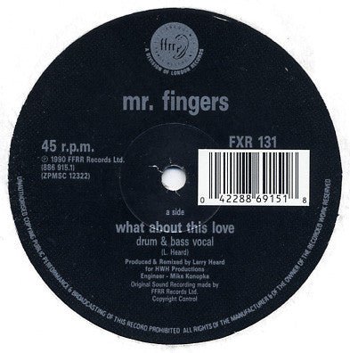 Mr. Fingers - What About This Love (Remix) Vinyl