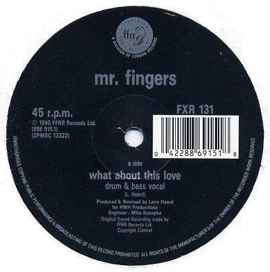 Mr. Fingers - What About This Love (Remix) Vinyl