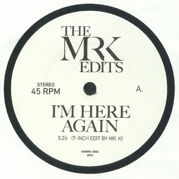 Mr K - I'm Here Again Vinyl Vinly Record