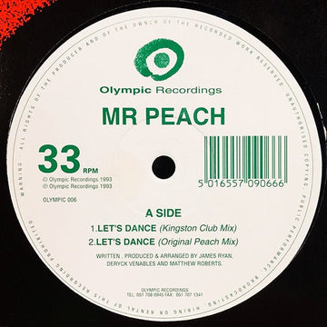 Mr. Peach - Let's Dance Vinyl Vinly Record