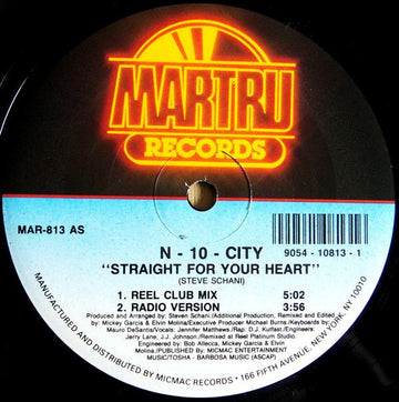 N - 10 - City - Straight For Your Heart Vinyl Vinly Record