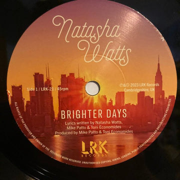 Natasha Watts - Brighter Days / I Do, I Did, I'm Done Vinyl Vinly Record