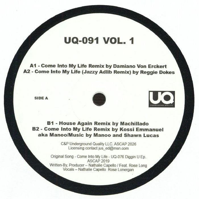 Nathalie Capello / Rose Lonergan - Come Into My Life Remix Vol 1 Vinyl