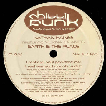 Nathan Haines Featuring Verna Francis - Earth Is The Place Vinyl Vinly Record