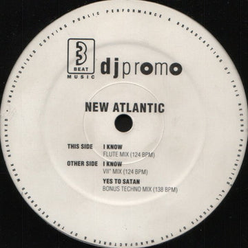 New Atlantic - I Know Vinyl Vinly Record