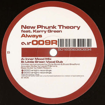 New Phunk Theory Feat. Kerry Green - Always Vinyl Vinly Record