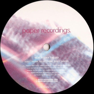 New Phunk Theory - Phunk Theory Theme Vinyl Vinly Record