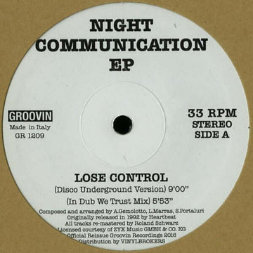 Night Communication - Night Communication EP Vinyl Vinly Record