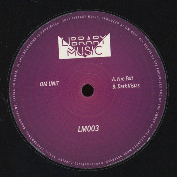Om Unit - Fire Exit / Dark Vistas Vinyl