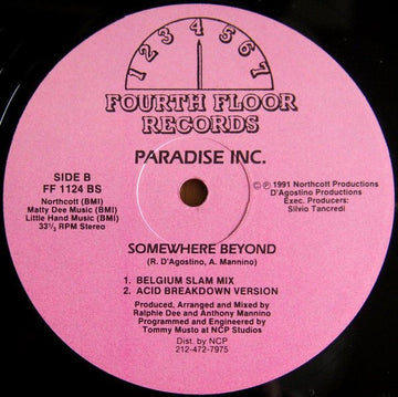 Paradise Inc. - 11th Commandment / Somewhere Beyond Vinyl Vinly Record