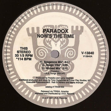 Paradox - Now's The Time Vinyl Vinly Record