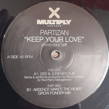 Partizan - Keep Your Love Vinyl Vinly Record