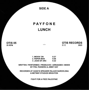 Payfone - Lunch Vinyl Vinly Record