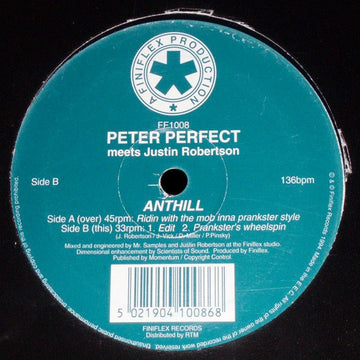 Peter Perfect Meets Justin Robertson - Anthill Vinyl Vinly Record