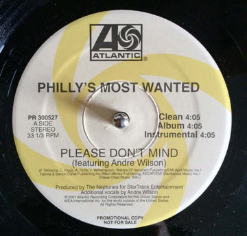 Philly's Most Wanted - Please Don’t Mind / Cross The Border (JBM Remix) Vinyl Vinly Record