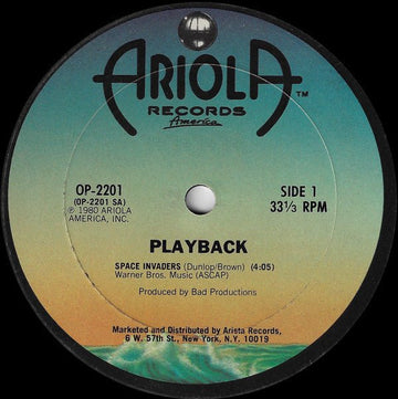 Playback - Space Invaders Vinyl Vinly Record
