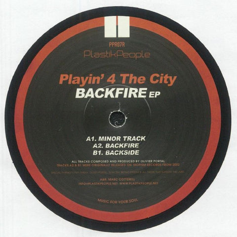Playin' 4 The City - Backfire EP Vinyl - Vinyl Record
