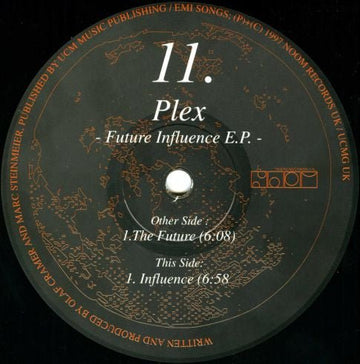 Plex - Future Influence E.P. Vinyl Vinly Record