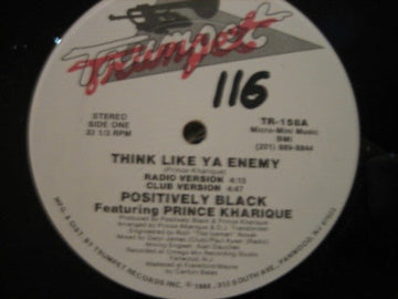 Positively Black Featuring Prince Kharique - Think Like Ya Enemy Vinyl Vinly Record