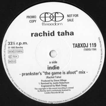 Rachid Taha - Indie Vinyl Vinly Record