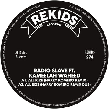 Radio Slave ft. Kameelah Waheed - All Rize (Remixes) Vinyl Vinly Record