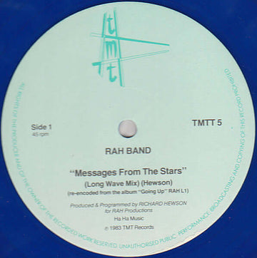 RAH Band - Messages From The Stars Vinyl Vinly Record