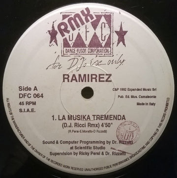 Ramirez - La Musika Tremenda (Remixes) Vinyl Vinly Record