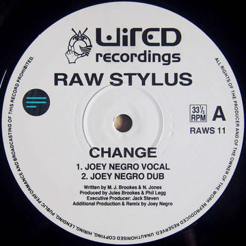 Raw Stylus - Change Vinyl Vinly Record