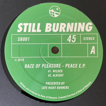Raze Of Pleasure - Peace E.P. Vinyl Vinly Record
