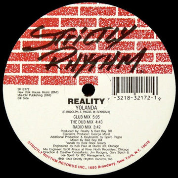 Reality - Yolanda Vinyl Vinly Record
