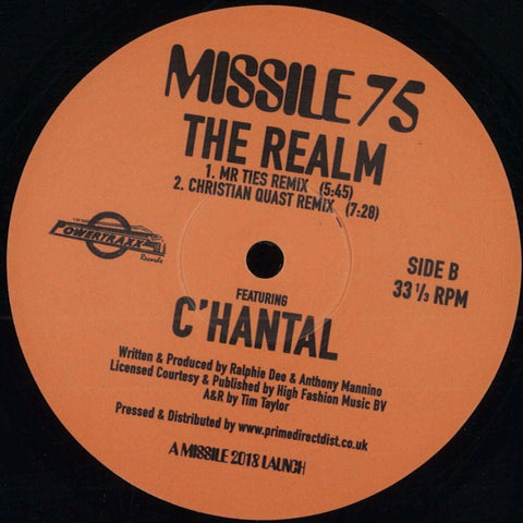 C'hantal - The Realm (Remixes) - Artists C'hantal Genre Techno, Acid Release Date 1 Jan 2019 Cat No. MISSILE75 Format 12" Vinyl - Missile Records - Missile Records - Missile Records - Missile Records - Vinyl Record