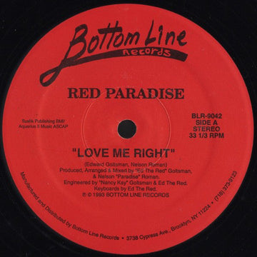 Red Paradise - Love Me Right / In My Soul Vinyl Vinly Record