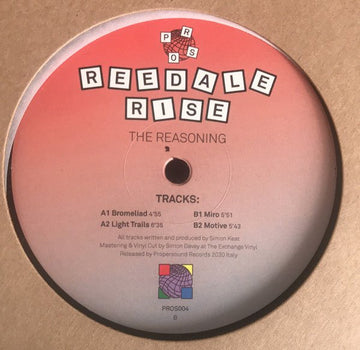 Reedale Rise - The Reasoning Vinyl Vinly Record