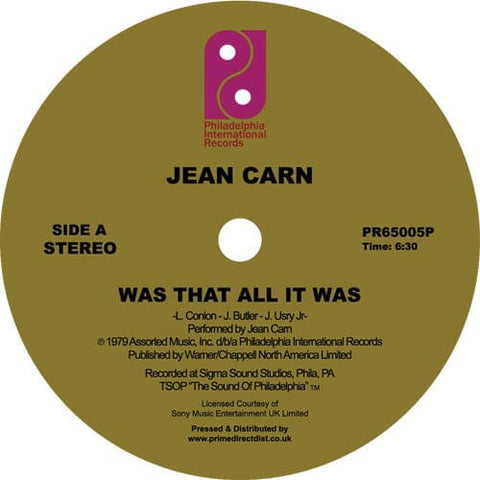 Jean Carn - Was That All It Was - Artists Jean Carn Genre Disco, Reissue Release Date 1 Jan 2023 Cat No. PR65005P Format 12" Vinyl - Philadelphia International Records - Philadelphia International Records - Philadelphia International Records - Philadelphi - Vinyl Record