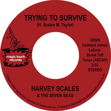 Harvey Scales & Seven Seas - Trying To Survive - Artists Harvey Scales & Seven Seas Genre Soul, Funk, Reissue Release Date 2 Jun 2023 Cat No. 3002 Format 7