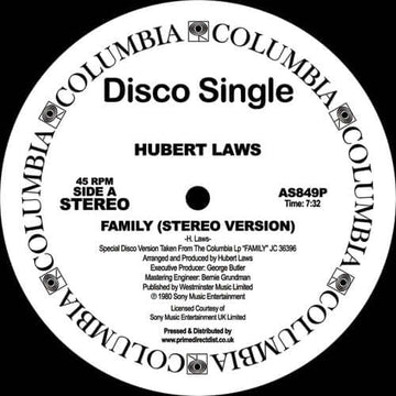 Hubert Laws - Family - Artists Hubert Laws Genre Soul, Disco, Reissue Release Date 1 Jan 2018 Cat No. AS849P Format 12