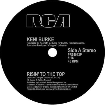 Keni Burke - Risin to the Top - Artists Keni Burke Genre Disco, Reissue Release Date 1 Jan 2023 Cat No. PR65013P Format 12