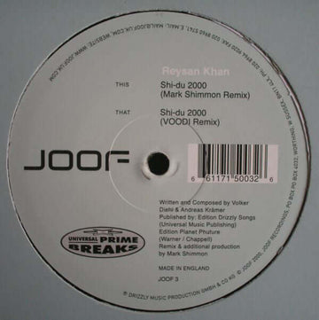 Reysan Khan - Shi - du 2000 Vinyl Vinly Record