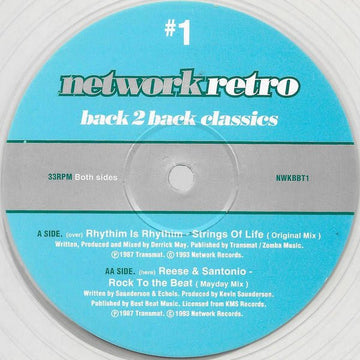 Rhythim Is Rhythim / Reese & Santonio - Network Retro 1 - Back 2 Back Classics Vinyl Vinly Record