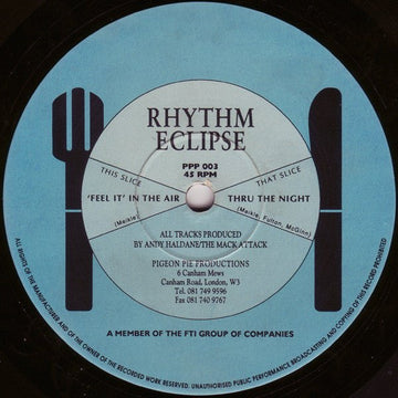 Rhythm Eclipse - 'Feel It' In The Air / Thru The Night Vinyl Vinly Record