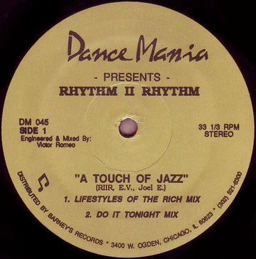 Rhythm II Rhythm - A Touch Of Jazz Vinyl Vinly Record